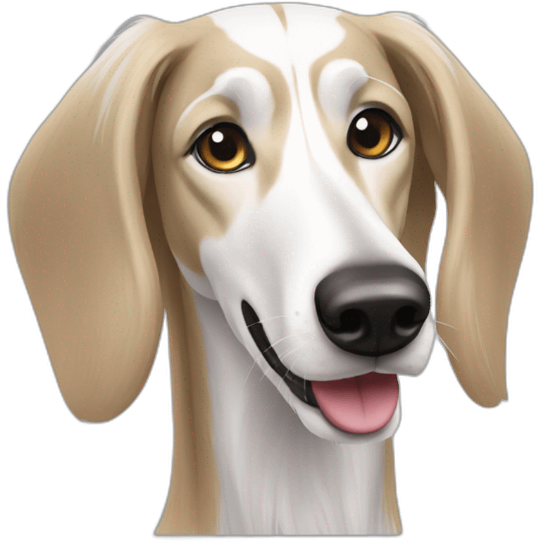 sprint white Saluki emoji