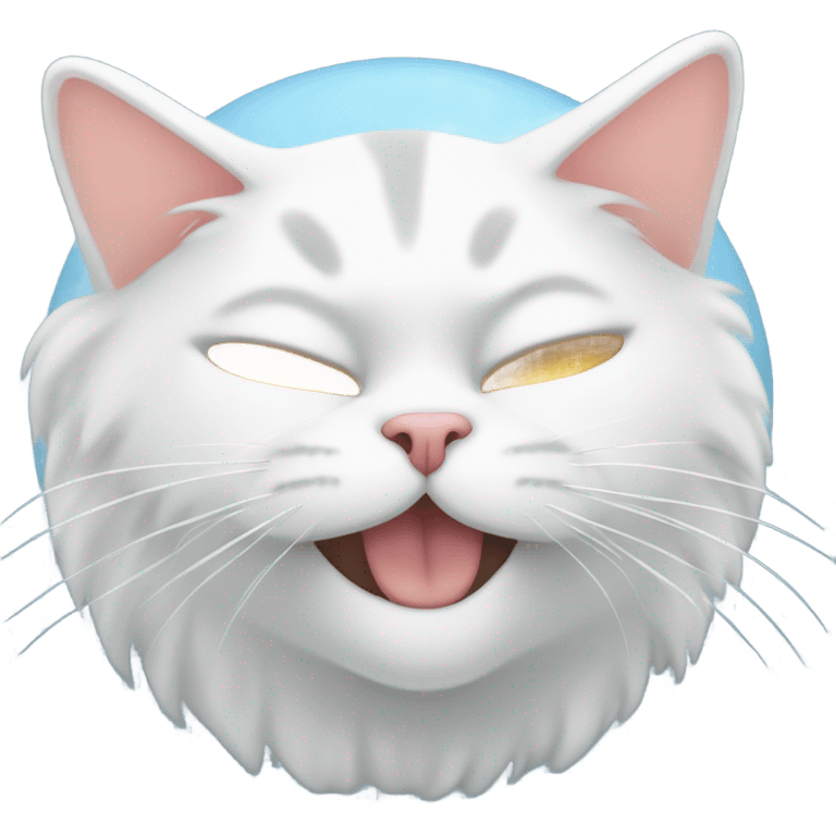 Gato blanco dormido emoji