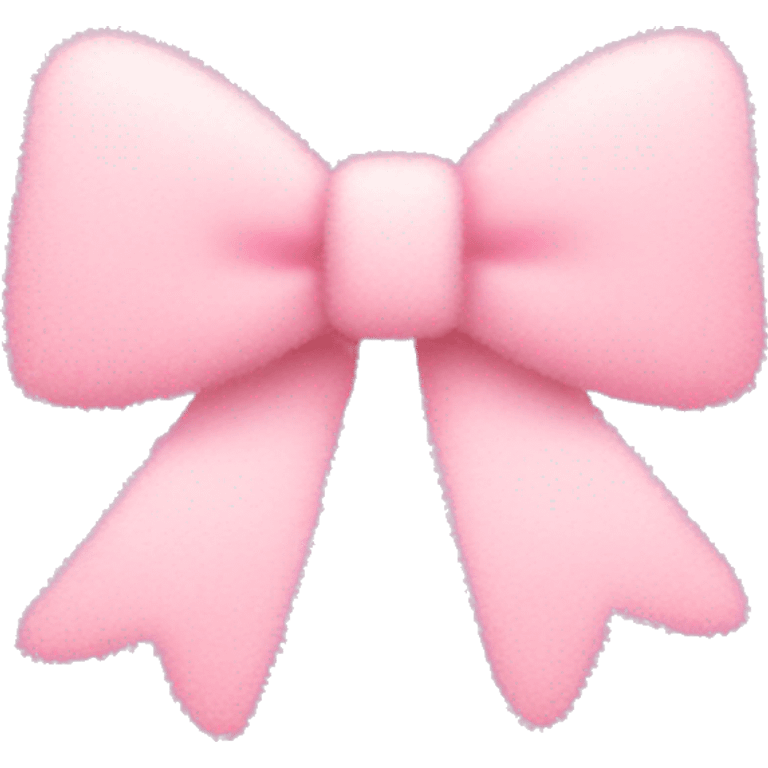 Light pink fuzzy bow emoji