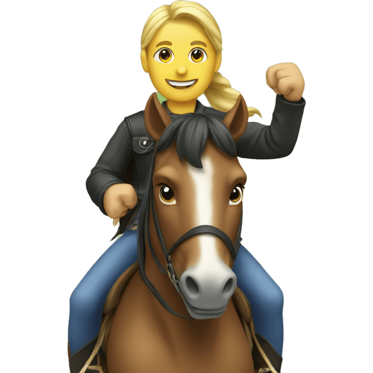 horse riding a pony  emoji