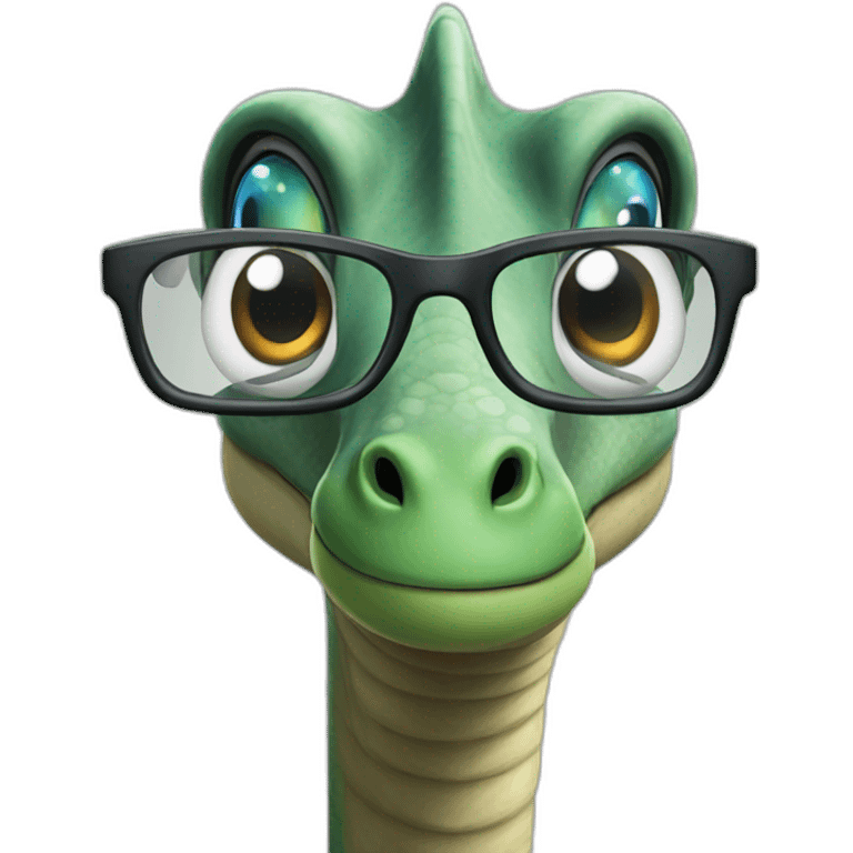 brachiosaurus with glasses emoji