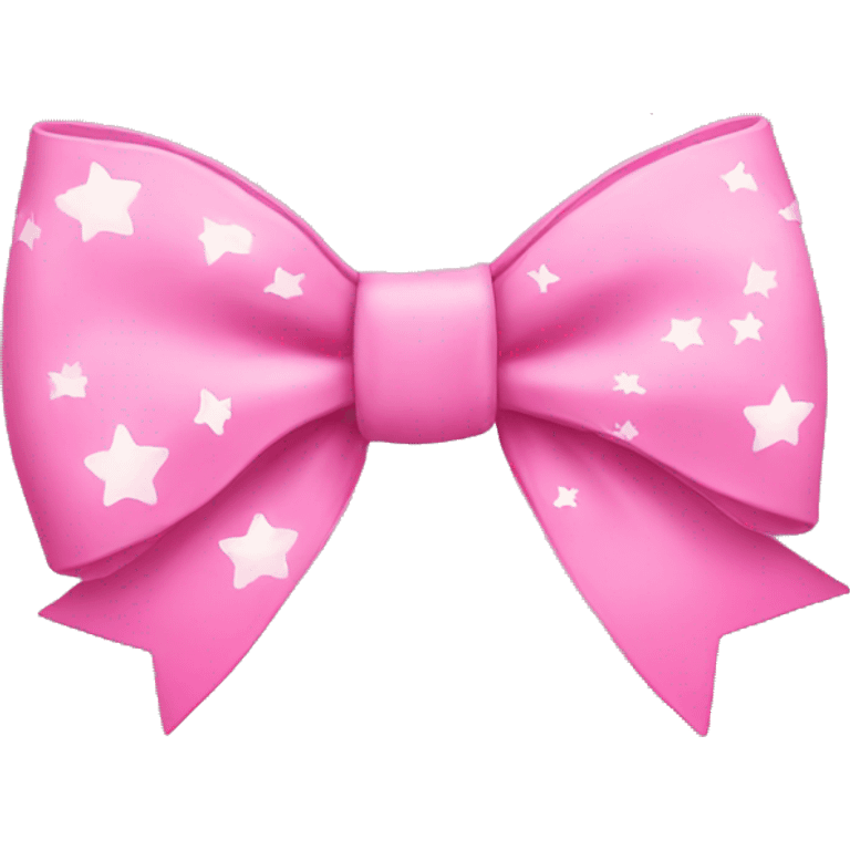 Pink bow with stars emoji