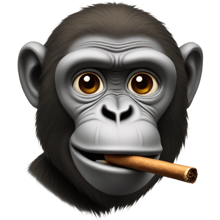 monkey with a cigar emoji