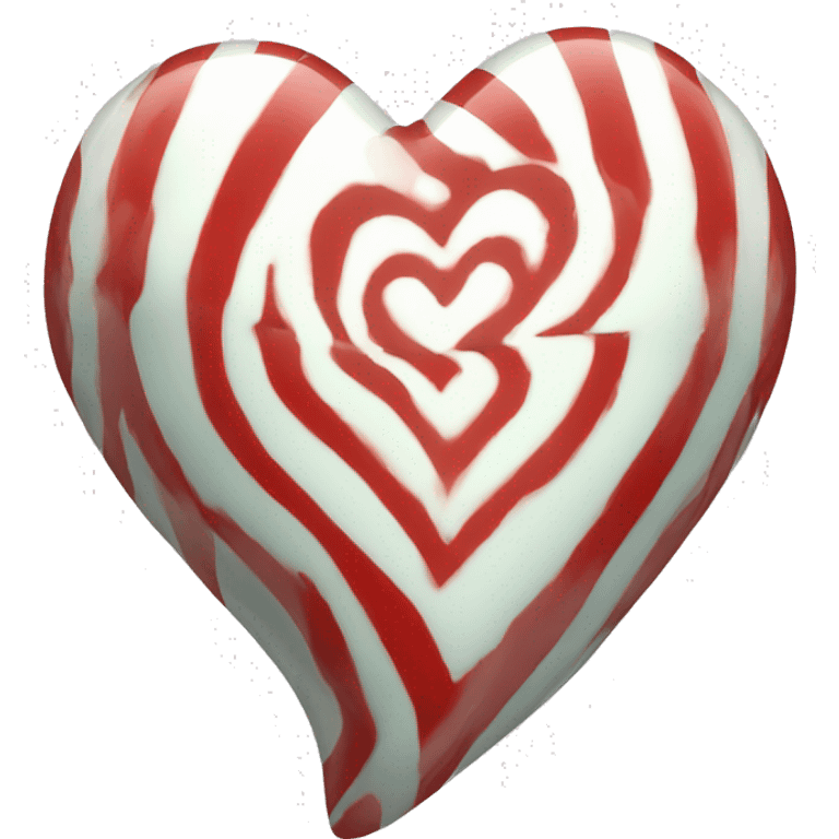 Peppermint heart white emoji