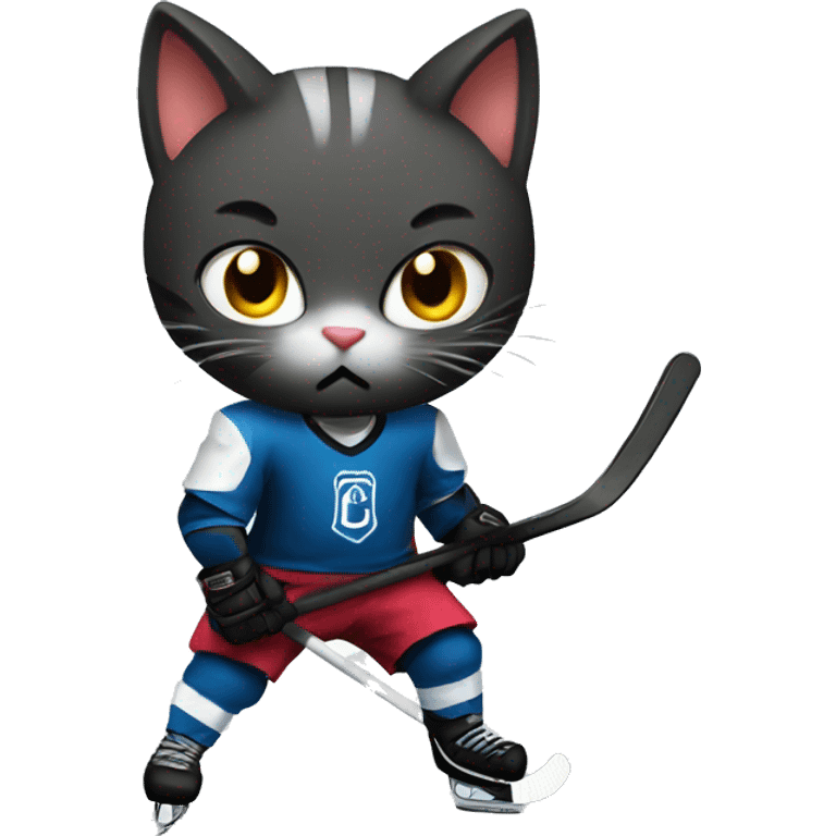 Ninja hockey cat emoji