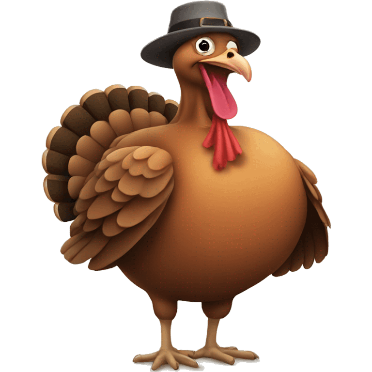 Fat lazy turkey emoji