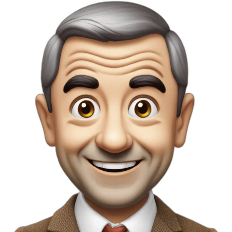 Mr Bean smiling emoji