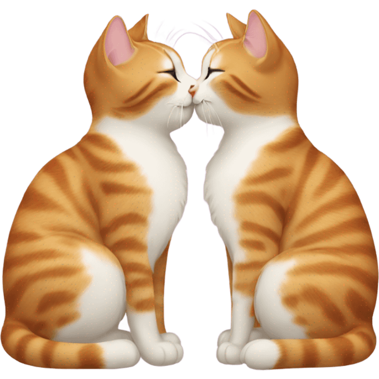 Two cats kissing emoji