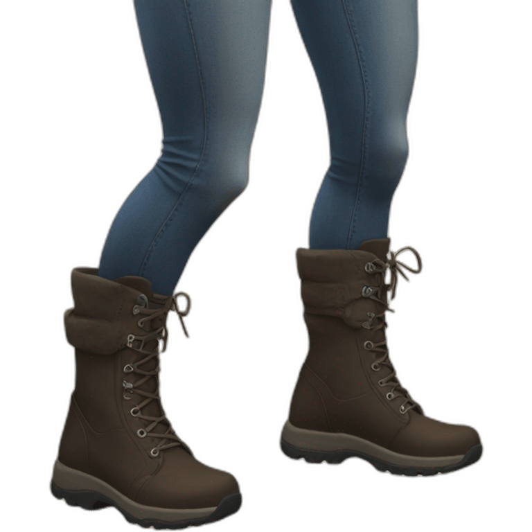 Hot fitgirl with boots emoji