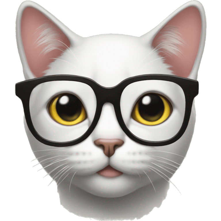 cat whit glasses emoji