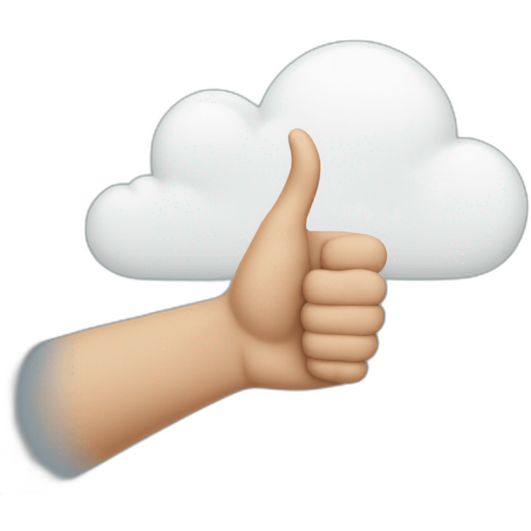 thumbs up finger on cloud emoji