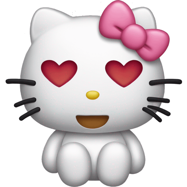 hello kitty with heart eyes  emoji