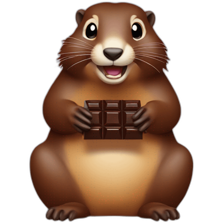 marmot eating chocolate emoji