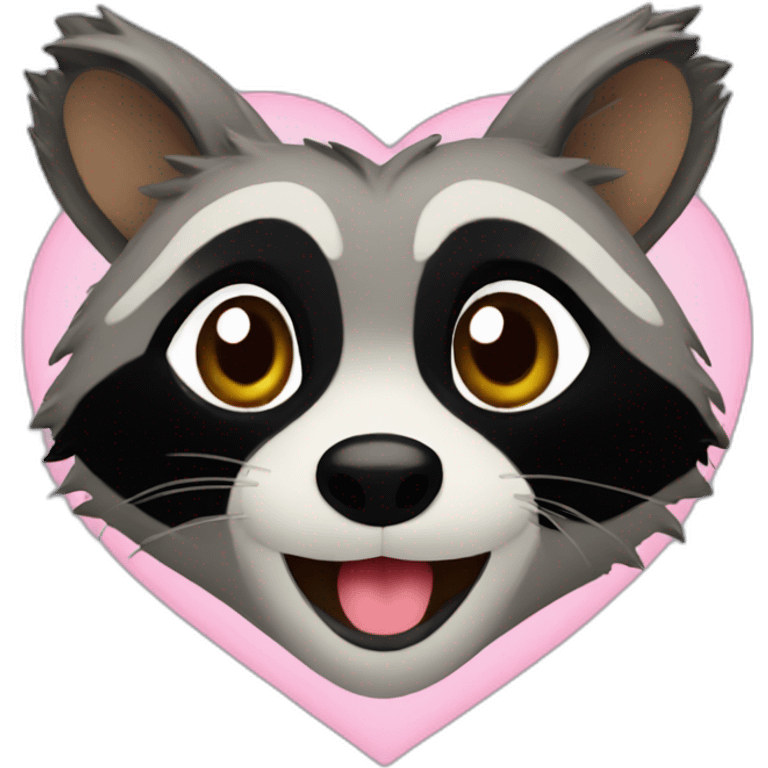 raccoon heart emoji