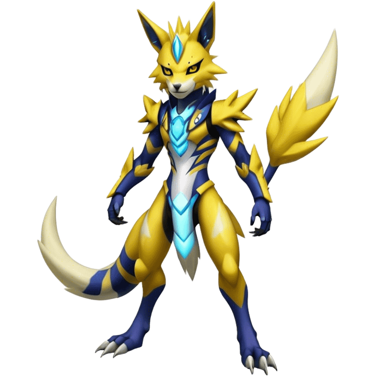  Cool Edgy Shiny Futuristic Ethereal Legendary Zeraora-Digimon-Lombax-Renamon-hybrid full body emoji