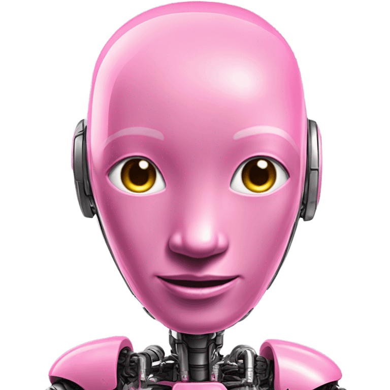 all pink humanoid robot emoji