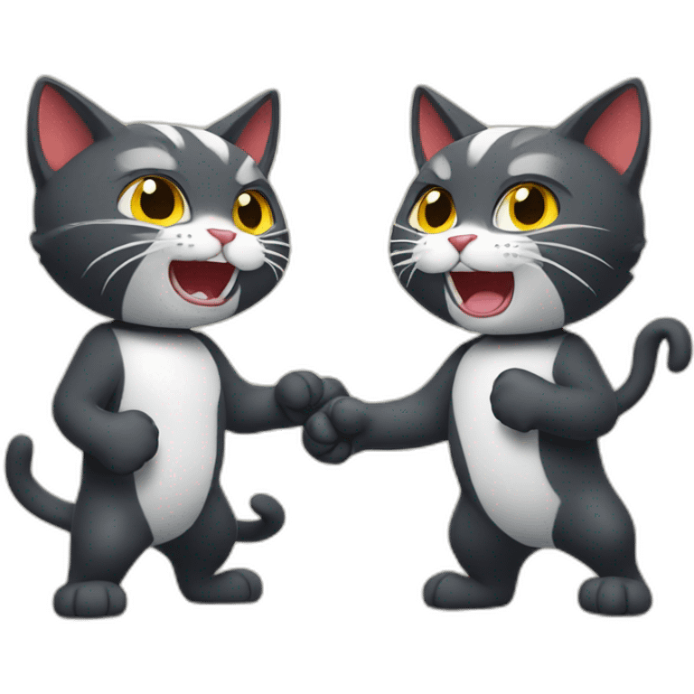 fighting cats emoji