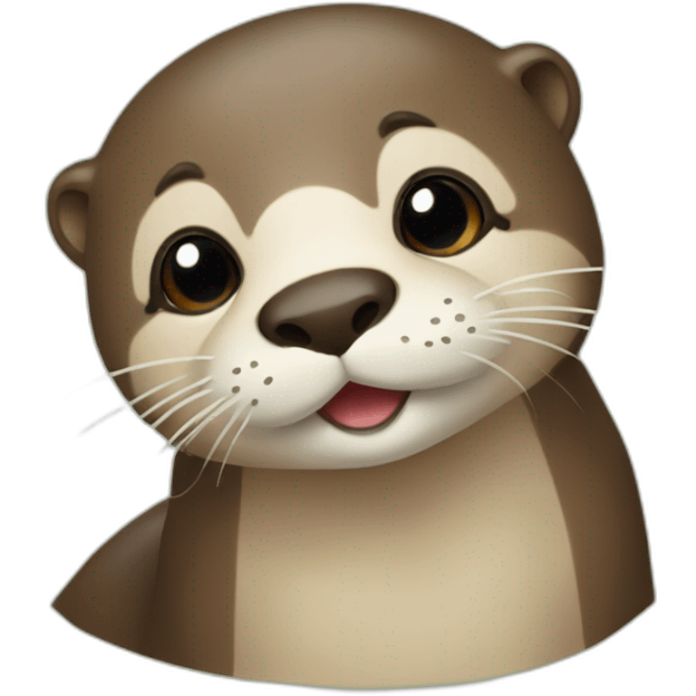 otter with apricot emoji