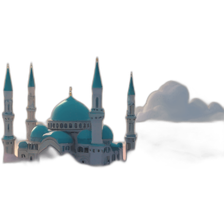 A mosque above the clouds emoji