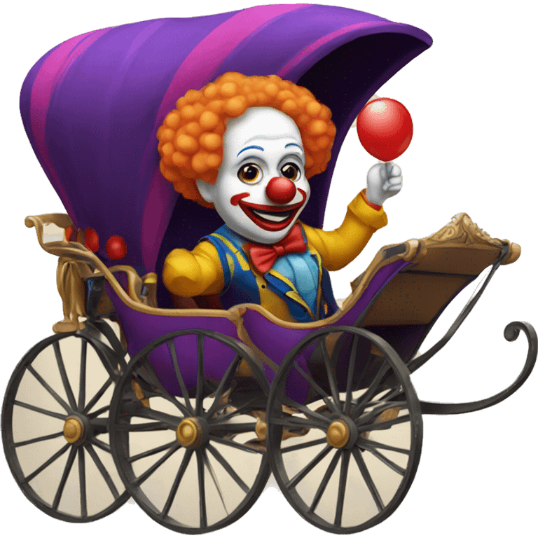 clown in a carriage emoji