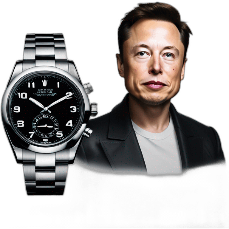 Elon Musk With an Rolex emoji