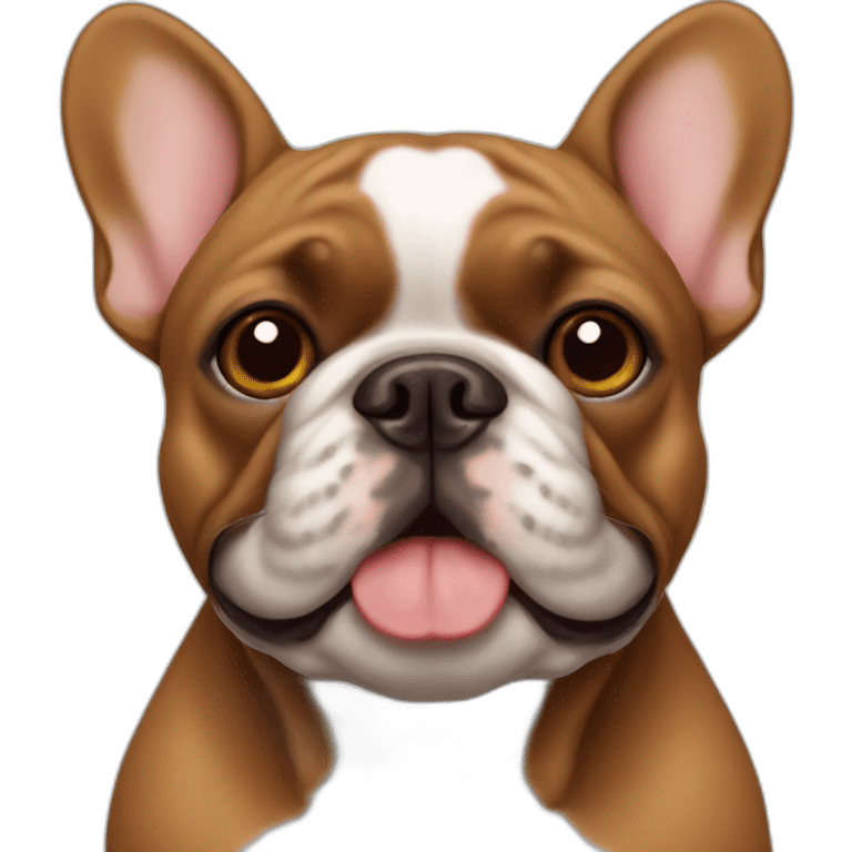 Brown French bulldog emoji