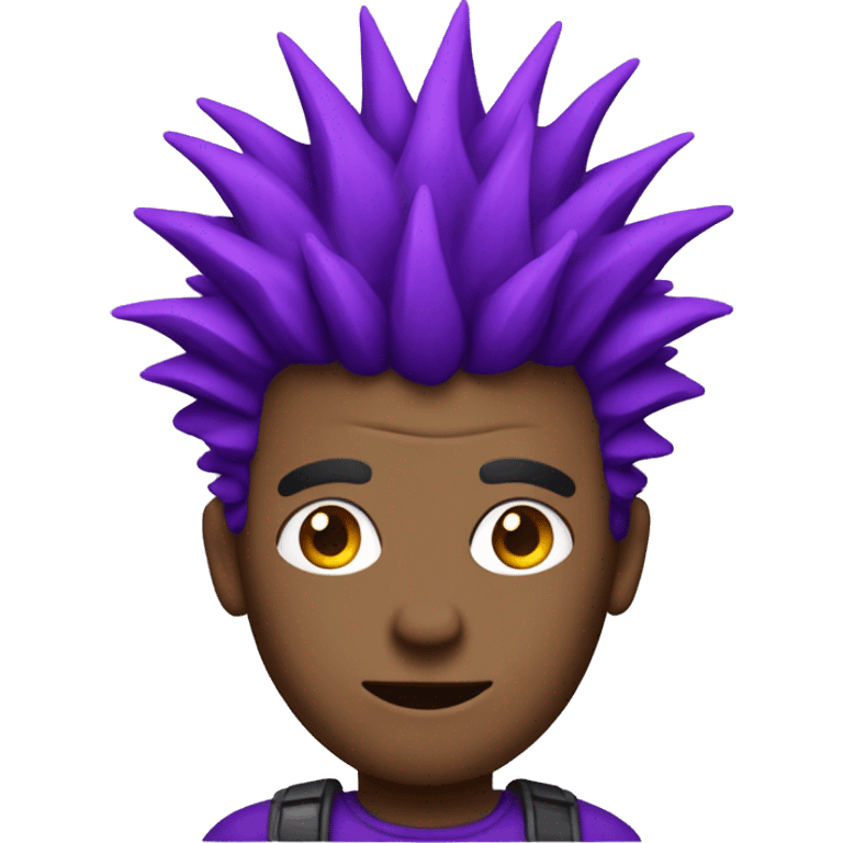 A purple man with big spiky hair emoji