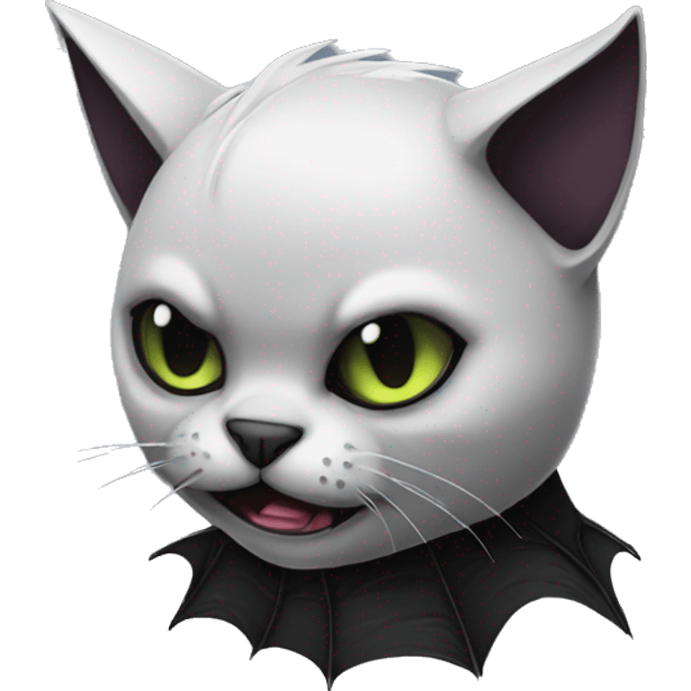 Black Edgy Emo Bat-cat emoji