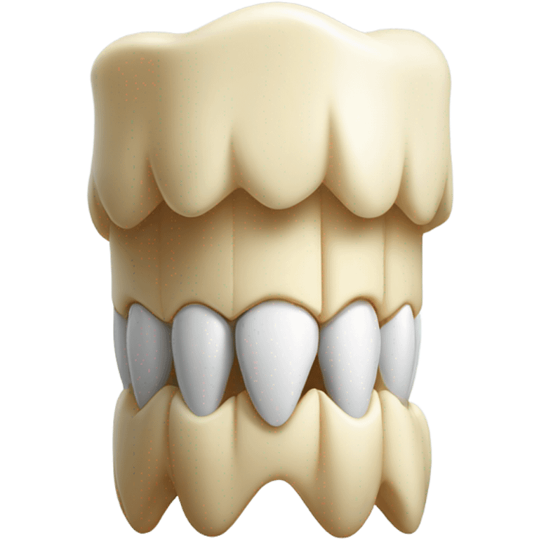 A pillar made out of teeth with a wider top and bottom emoji