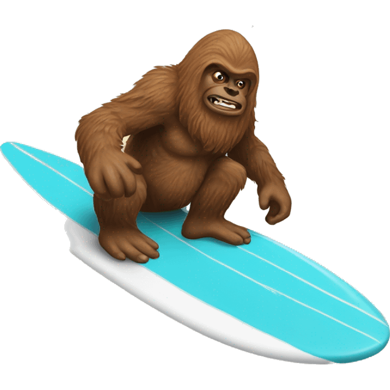 Sasquatch riding a surfboard  emoji