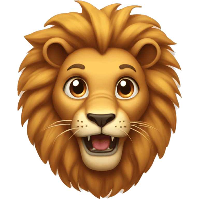 mad cute lion    emoji