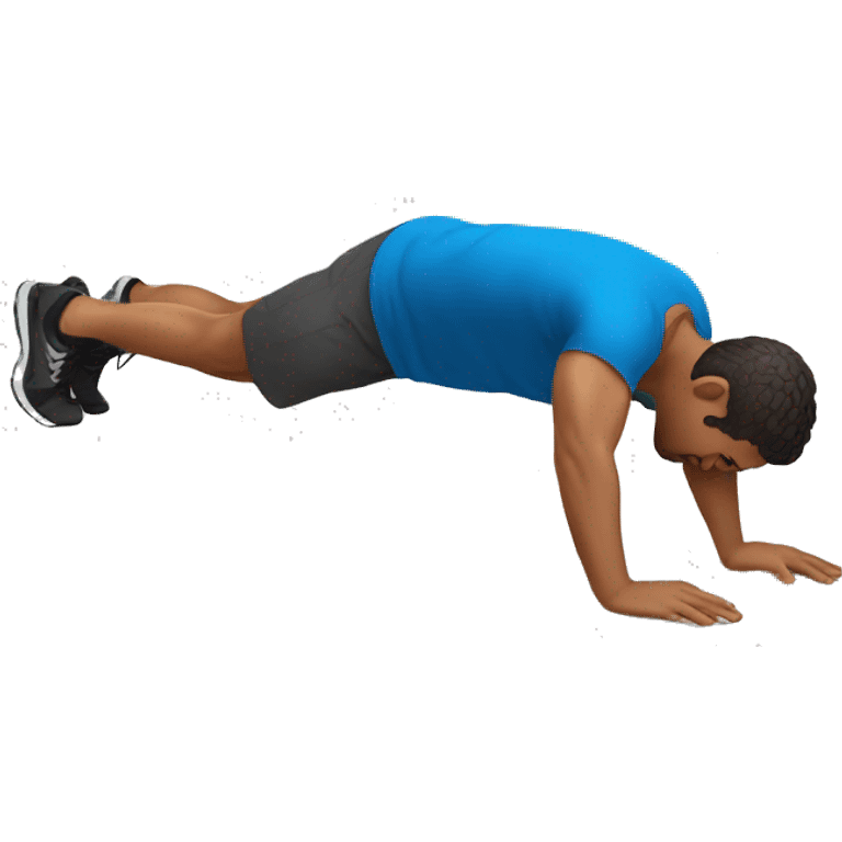 Pushup position white guy emoji