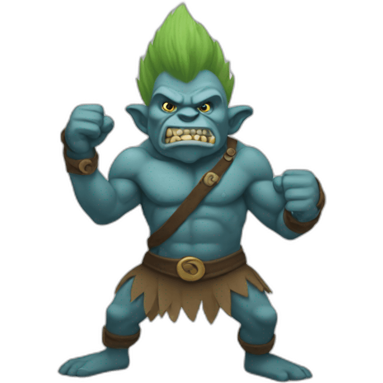 Troll battle stance emoji