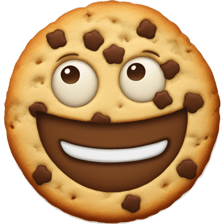 cookie with a face emoji