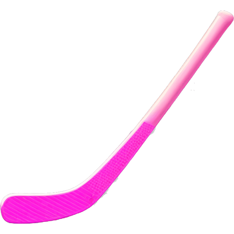 Pink ice hockey stick emoji