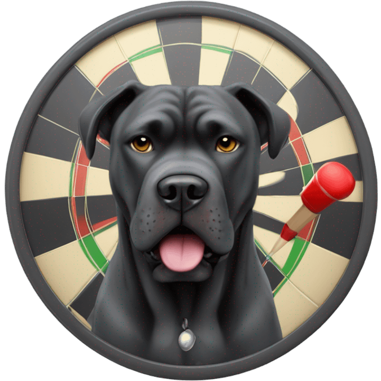 Cane corso dog play darts emoji