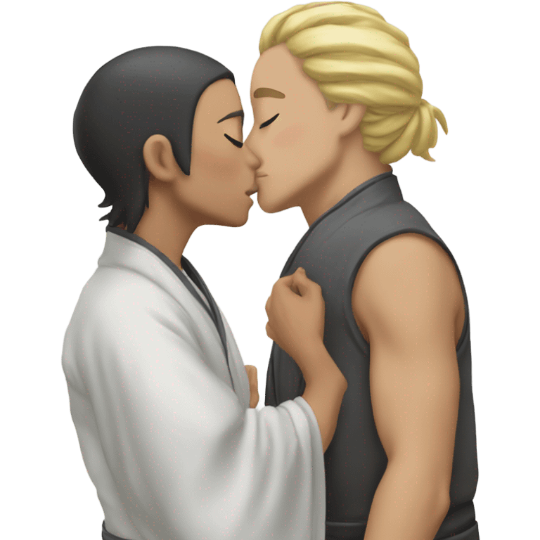 Gojo and Uzui kissing  emoji