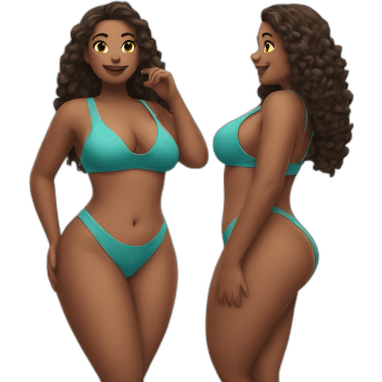 Curvy-girl-swimsuit-posing emoji