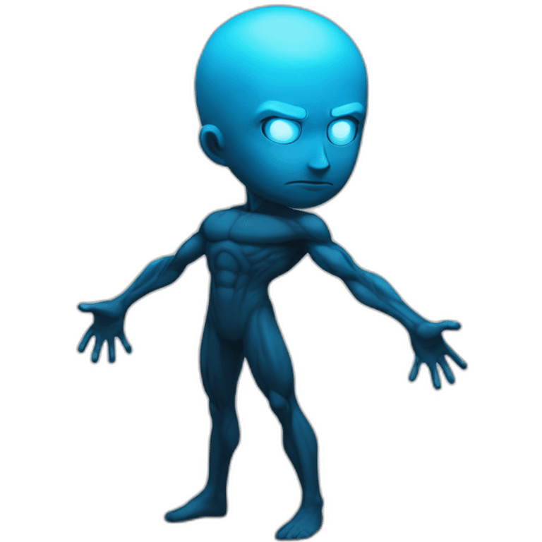 dr manhattan in a low squat rear angle emoji