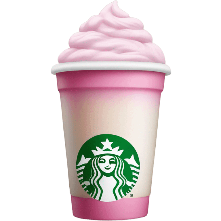 starbucks cup pink drink with cold foam emoji