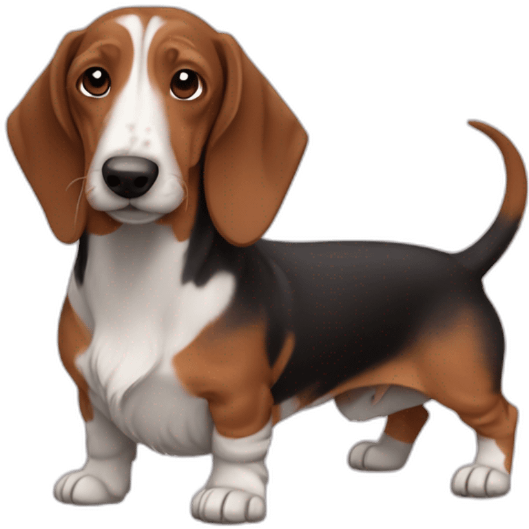 Wirehaired Dachshund and Basset Hound emoji