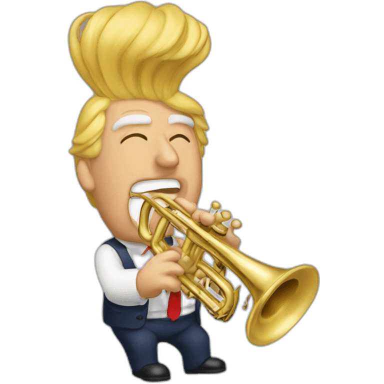 Trump with trumpet emoji