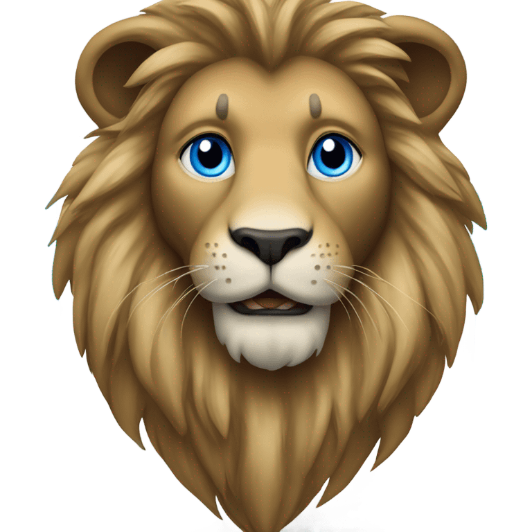 A lion with blue eyes holding the Bavarian flag in its paw. emoji