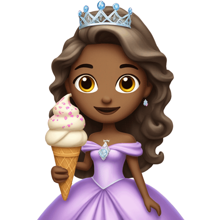 Princess with ice cream  emoji