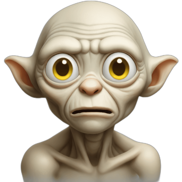 Gollum is thinking emoji