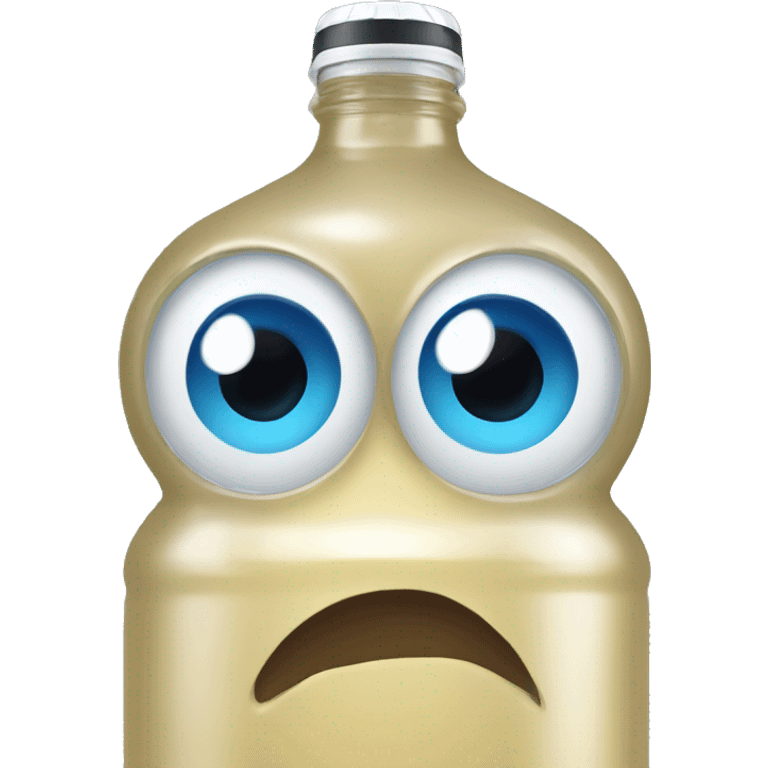 water bottle with eyes emoji