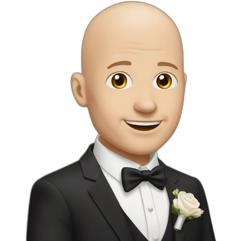 bald barry tegg at wedding emoji