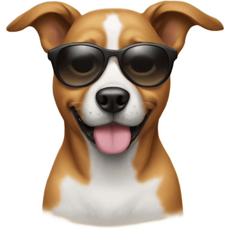 Dog with sunglasses emoji