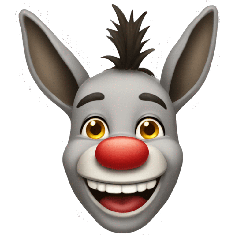 stupid looking donkey clown emoji