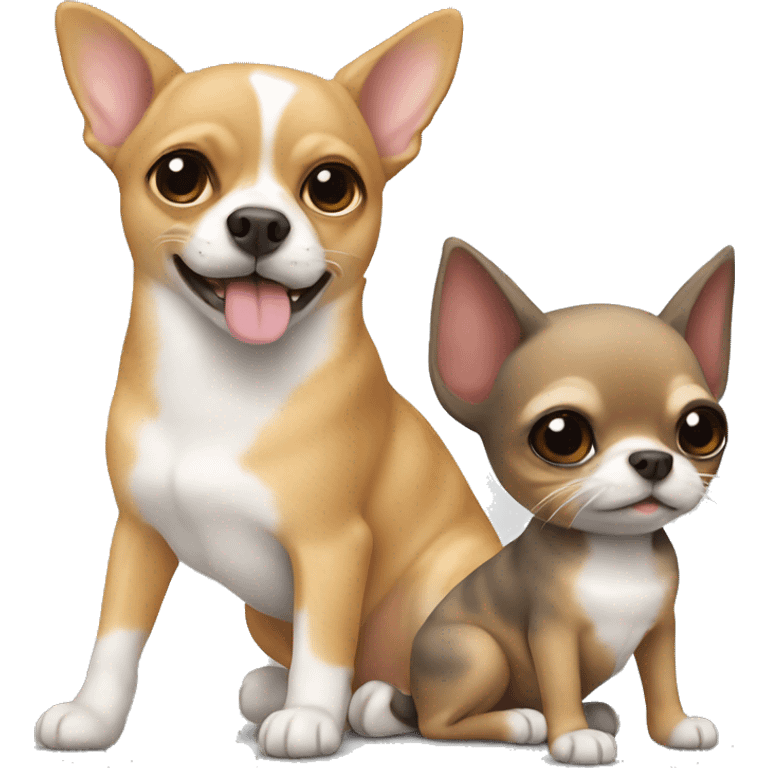 cat and chihuahua emoji